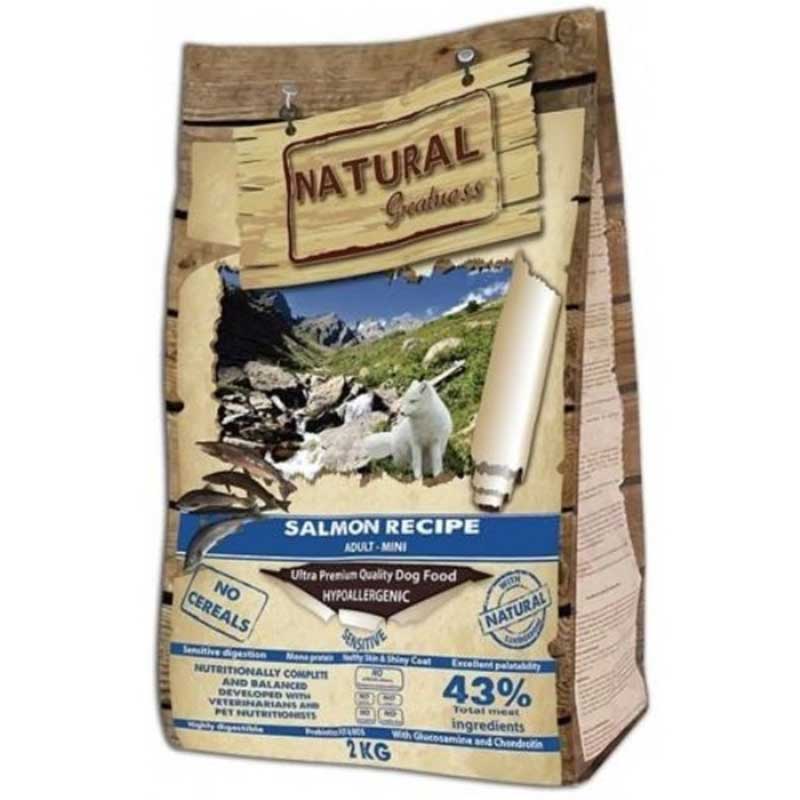 Natural Greatness Sensitive Mini Salmon - Сенситив за малки породи със сьомга 2кг Natural Greatness Sensitive Mini Salmon - Сенситив за малки породи със сьомга 2кг