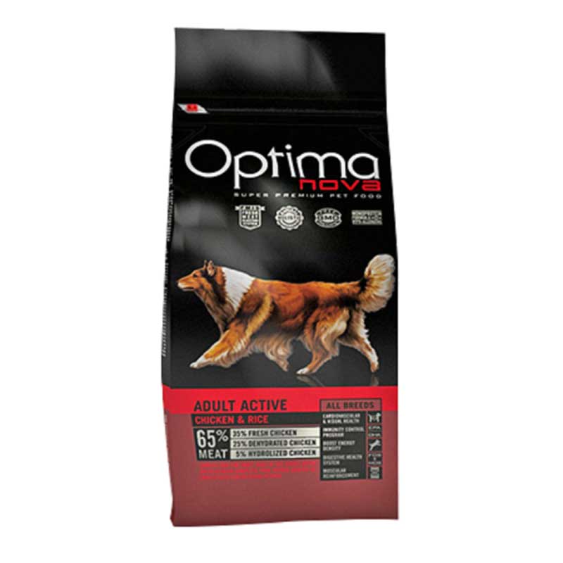 Optima Nova Adult Active Chicken & Rice 12кг