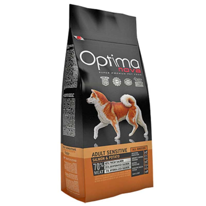 Optima Nova Adult Sensitive Salmon & Potato 12кг